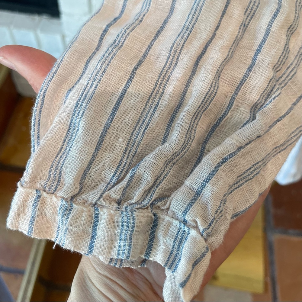 CP shades 100% Linen Blue Striped Tunic Small - Picture 12 of 12